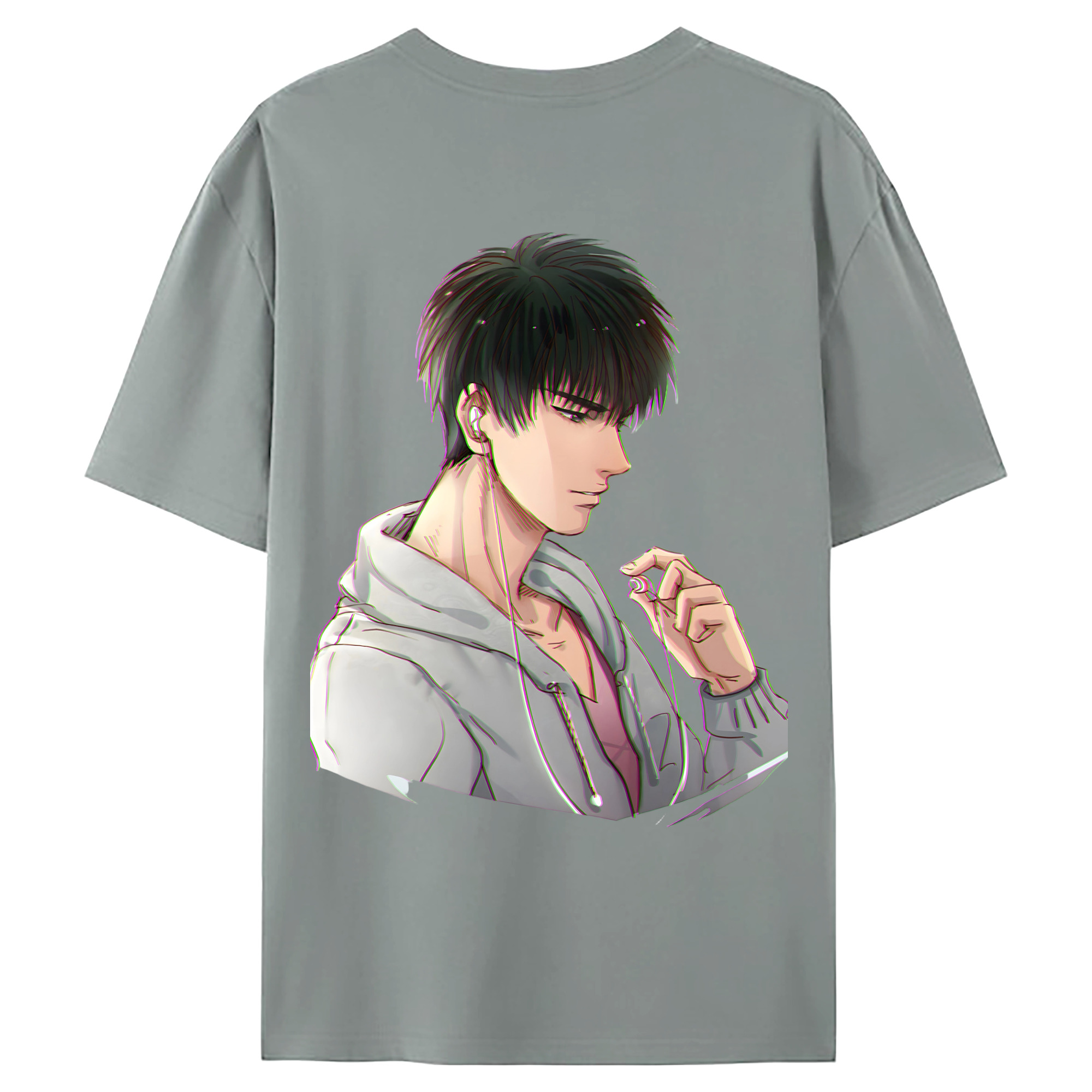 （画像用） SLAM DUNK／スラムダンク 綿100％ メンズ半袖Tシャツ（バックプリント） 通気性